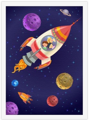 Πύραυλος στο διάστημα, Παιδικά, Πίνακες σε καμβά, 20 x 30 εκ.