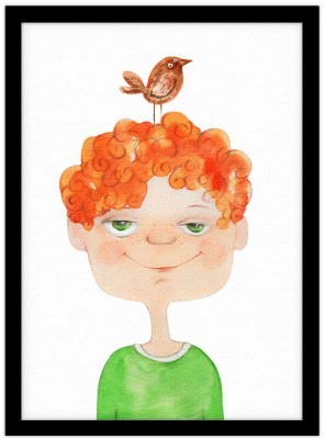 Αγόρι με πορτοκαλί μαλλιά, Παιδικά, Πίνακες σε καμβά, 15 x 20 εκ.