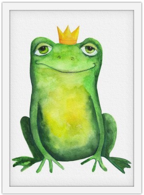 Βασιλιάς βάτραχος Παιδικά Πίνακες σε καμβά 65 x 52 cm (35629)