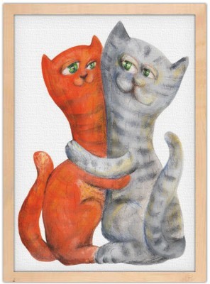 Γάτες ζευγάρι, Παιδικά, Πίνακες σε καμβά, 15 x 20 εκ.