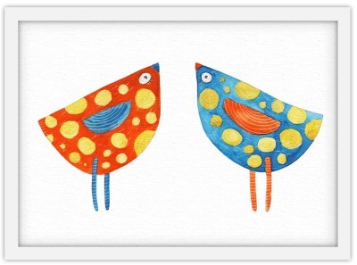 Πολύχρωμα πουλάκια Παιδικά Πίνακες σε καμβά 60 x 60 cm (35550)