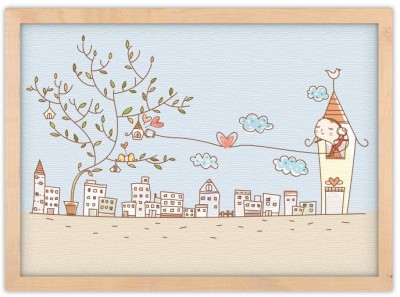 Χαριτωμένη μικρή πόλη Παιδικά Πίνακες σε καμβά 46 x 60 cm (12699)