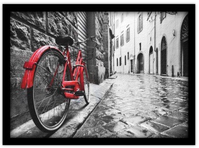 Κόκκινο Ποδήλατο Πόλεις – Ταξίδια Πίνακες σε καμβά 40 x 60 cm (37975)