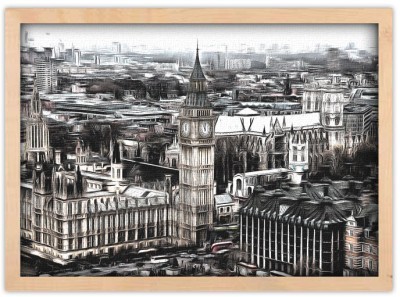 Vintage Picture of Big Ben Πόλεις – Ταξίδια Πίνακες σε καμβά 40 x 60 cm (38009)