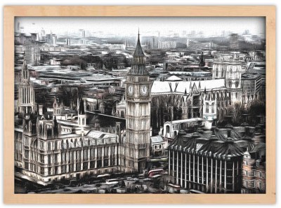 Houseart Vintage Picture of Big Ben, Πόλεις - Ταξίδια, Πίνακες σε καμβά, 20 x 15 εκ.