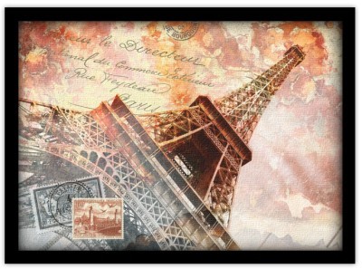Αφηρημένη Ζωγραφιά Παρισιού, Πόλεις – Ταξίδια, Πίνακες σε καμβά, 30 x 20 εκ. (38010)