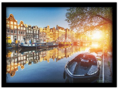 Κανάλια στο Άμστερνταμ Πόλεις – Ταξίδια Πίνακες σε καμβά 40 x 60 cm (38015)