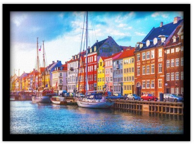 Κανάλι στη Κοπενχάγη, Πόλεις – Ταξίδια, Πίνακες σε καμβά, 30 x 20 εκ. (38022)
