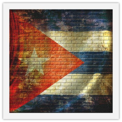 Η σημαία της Κούβας Πόλεις – Ταξίδια Πίνακες σε καμβά 50 x 50 cm (10163)
