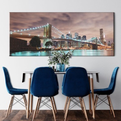 Η γέφυρα του Μπρούκλιν το βράδυ, Πόλεις - Ταξίδια, Πίνα