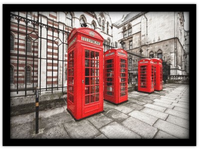 Οι κόκκινοι τηλεφωνικοί θάλαμοι του Λονδίνου Πόλεις – Ταξίδια Πίνακες σε καμβά 40 x 60 cm (12747)