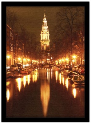 Νύχτα στο Αμστερνταμ Πόλεις – Ταξίδια Πίνακες σε καμβά 63 x 40 cm (15447)