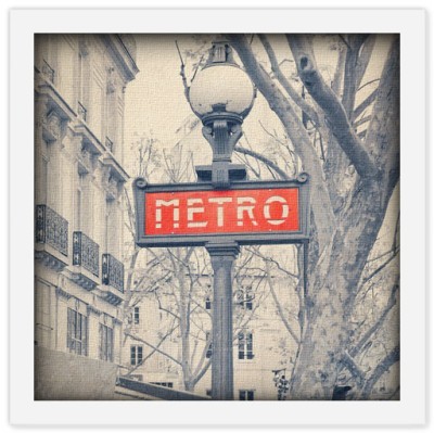 Μετρό στο Παρίσι Πόλεις – Ταξίδια Πίνακες σε καμβά 52 x 49 cm (15448)