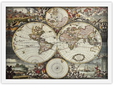 Ημισφαίρια του κόσμου Πόλεις – Ταξίδια Πίνακες σε καμβά 47 x 54 cm (15450)