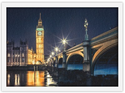 Big Ben και γέφυρα του Λονδίνου Πόλεις – Ταξίδια Πίνακες σε καμβά 41 x 61 cm (15461)