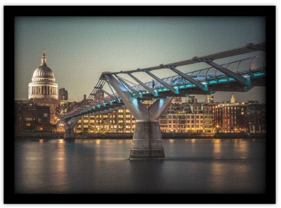 Η γέφυρα του Λονδίνου φωτισμένη Πόλεις – Ταξίδια Πίνακες σε καμβά 41 x 62 cm (18663)