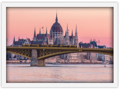 Ηλιοβασίλεμα στη Βουδαπέστη Πόλεις – Ταξίδια Πίνακες σε καμβά 41 x 61 cm (18697)