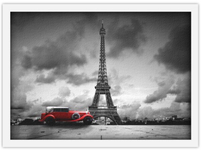 Kόκκινο αυτοκίνητο Πόλεις – Ταξίδια Πίνακες σε καμβά 44 x 56 cm (18705)