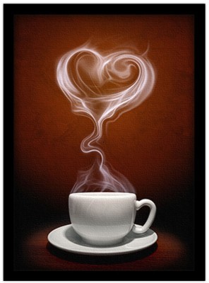 Φλιτζάνι καφέ με ατμό Φαγητό Πίνακες σε καμβά 64 x 45 cm (10013)