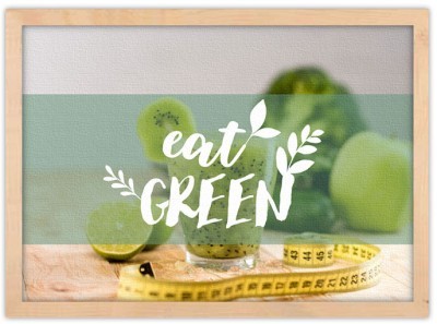 Eat Green Φαγητό Πίνακες σε καμβά 40 x 60 cm (37891)