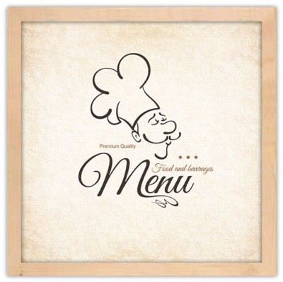 Menu, Φαγητό, Πίνακες σε καμβά, 40 x 40 εκ.