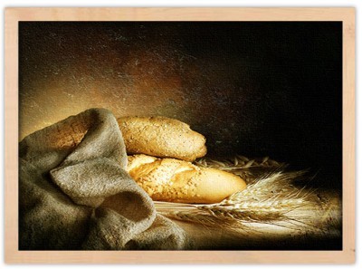 Στάχυα και ψωμί Φαγητό Πίνακες σε καμβά 49 x 57 cm (12857)
