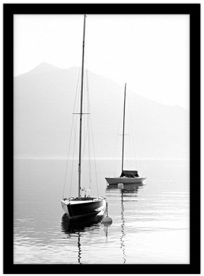 Δύο βάρκες στην ήρεμη θάλασσα, Φύση, Πίνακες σε καμβά, 20 x 30 εκ. (44802)