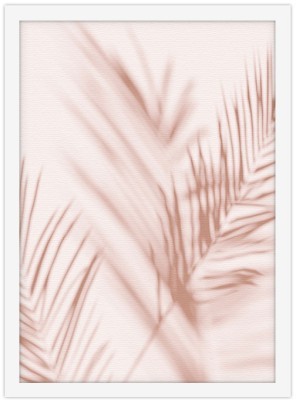 Σκιά φύλλων σε ροζ τοίχο Φύση Πίνακες σε καμβά 20 x 30 εκ. (44807)