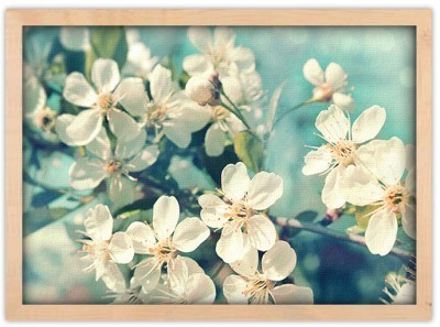 Λευκά άνθη κερασιάς Φύση Πίνακες σε καμβά 40 x 60 cm (10248)