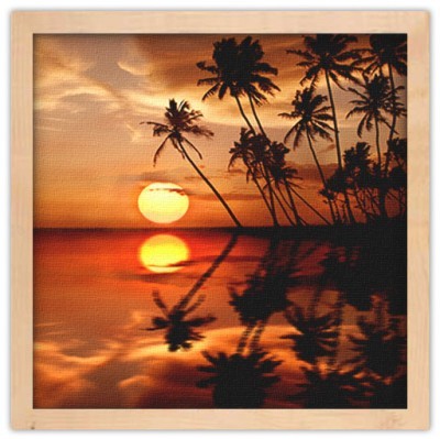 Αντανάκλαση ηλιοβασιλέματος Φύση Πίνακες σε καμβά 57 x 50 cm (10151)
