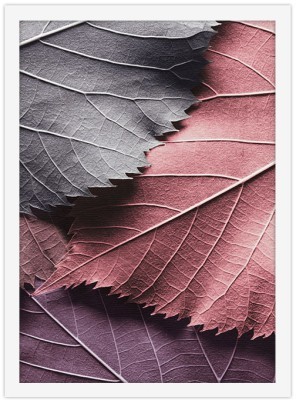 Ροζ & γκρι ξερά φύλλα Φύση Πίνακες σε καμβά 20 x 30 εκ. (44819)