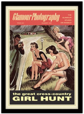 Παλιά πόστερ Girl Hunt, Vintage, Πίνακες σε καμβά, 15 x 20 εκ.