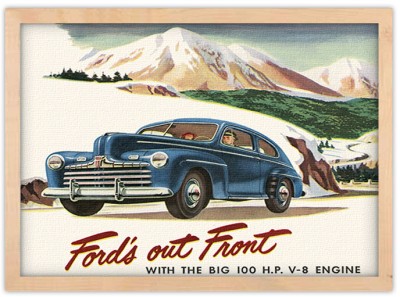 Παλιά πόστερς Ford’s out front Vintage Πίνακες σε καμβά 47 x 60 cm (11397)