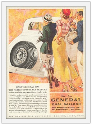 Παλιά πόστερς General dual balloon, Vintage, Πίνακες σε καμβά, 15 x 20 εκ.