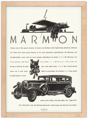Παλιά πόστερς Marmon, Vintage, Πίνακες σε καμβά, 15 x 20 εκ.