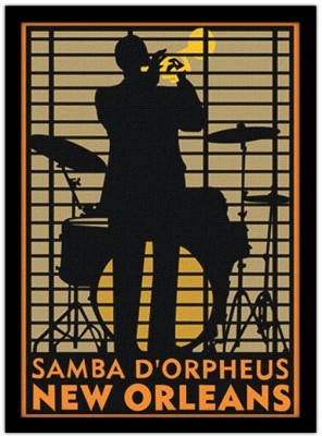 Παλιά πόστερς Samba d’ orpheus New Orleans Vintage Πίνακες σε καμβά 62 x 45 cm (10427)
