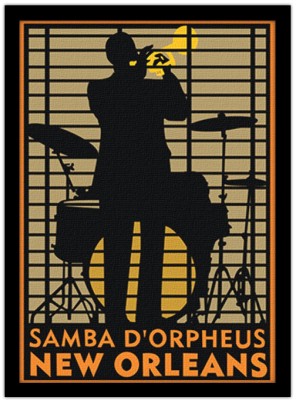 Samba d' orpheus New Orleans, Vintage, Πίνακες σε καμβά, 15 x 20 εκ.