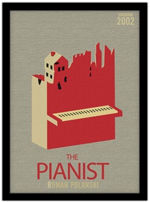 Παλιά πόστερς The pianist Vintage Πίνακες σε καμβά 63 x 45 cm (10430)