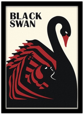 Παλιά πόστερς Black swan, Vintage, Πίνακες σε καμβά, 15 x 20 εκ.