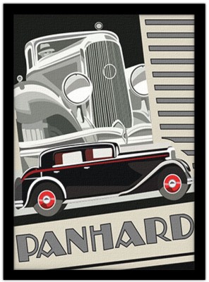 Παλιά πόστερς Panhard, Vintage, Πίνακες σε καμβά, 15 x 20 εκ.