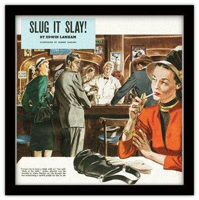 Pop art 'Slug it slay'', Vintage, Πίνακες σε καμβά, 40 x 40 εκ.