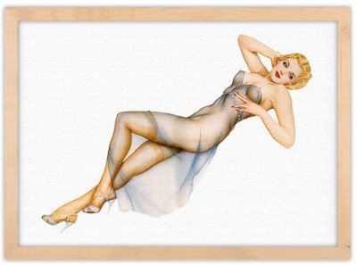 Pin up αισθησιακή γυναίκα, Vintage, Πίνακες σε καμβά, 20 x 15 εκ.