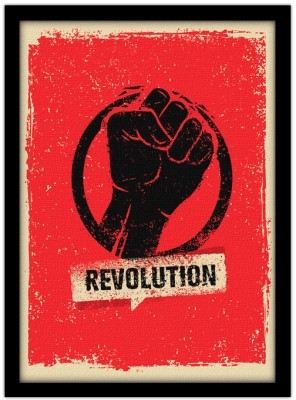 Revolution, γροθιά, Vintage, Πίνακες σε καμβά, 20 x 30 εκ. (37836)