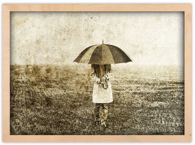 Vintage κορίτσι με ομπρέλα Vintage Πίνακες σε καμβά 40 x 60 cm (10438)