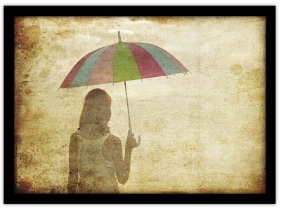 Κορίτσι με ομπρέλα Vintage Πίνακες σε καμβά 40 x 60 cm (9059)