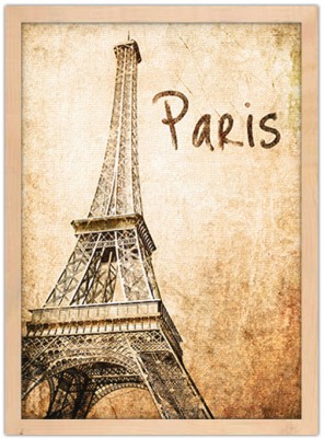 Ταχυδρομική κάρτα, Παρίσι Vintage Πίνακες σε καμβά 60 x 45 cm (10059)