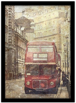 Λεωφορείο του Λονδίνου, καρτ ποστάλ Vintage Πίνακες σε καμβά 61 x 40 cm (12541)