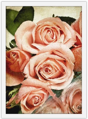 Ροζ τριαντάφυλλα Vintage Πίνακες σε καμβά 60 x 40 cm (15352)