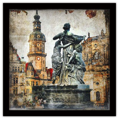 Παλιά Δρέσδη, Vintage, Πίνακες σε καμβά, 40 x 40 εκ.