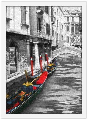 Houseart Κόκκινη γόνδολα, Vintage, Πίνακες σε καμβά, 15 x 20 εκ.